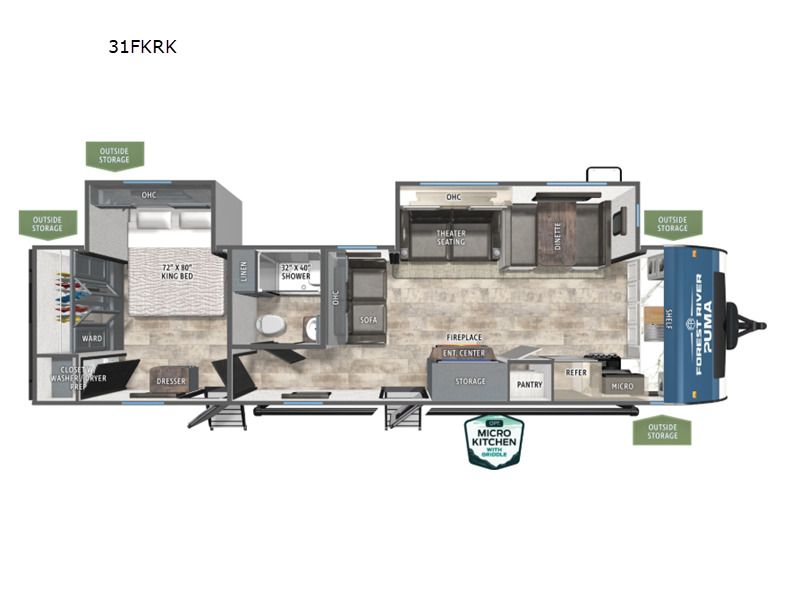 2027 Forest River Rv Puma 31FKRK in colbert OK