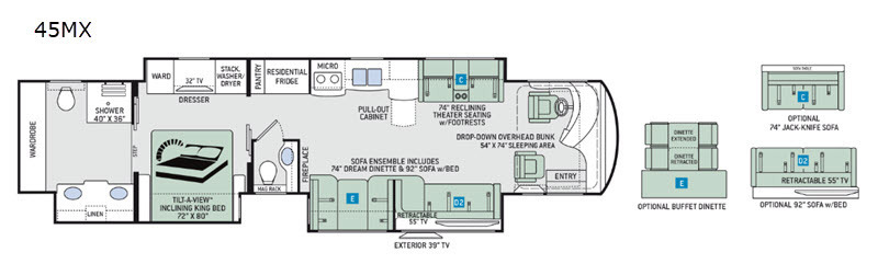 A photo of this 2019 Thor Motor Coach Tuscany 45MX