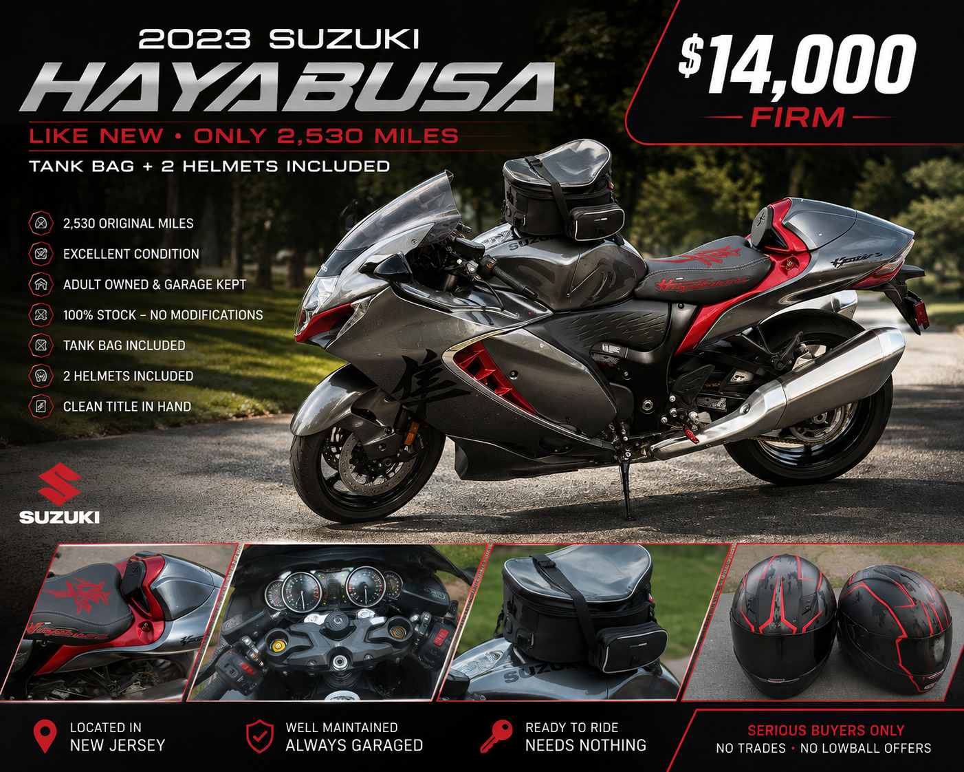 2023 Suzuki HAYABUSA 1300 1300 in Warren, NJ
