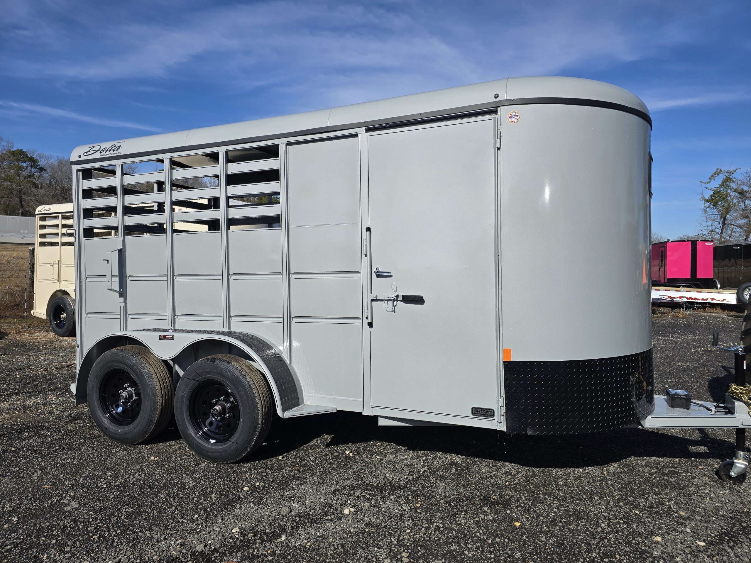 2026 Delta Trailers 6x14 500 COMBO livestock 2 Horse Slant Load Bumper Pull in Byron, GA