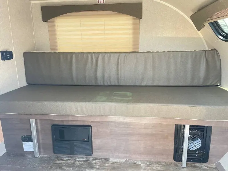 2022 Sunset Park RV Sunray 109E Hauler Sport With Bike Rack Lifted Outside