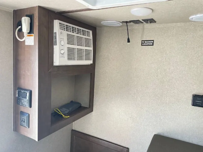 2022 Sunset Park RV Sunray 109E Hauler Sport With Bike Rack Lifted Outside
