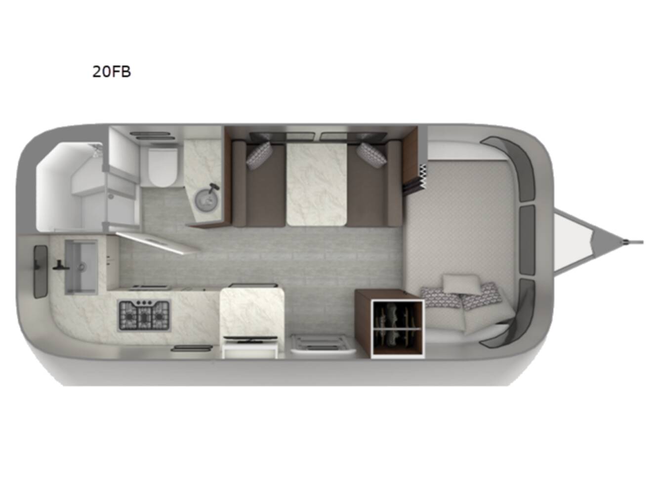A photo of this 2026 Airstream Caravel 20FB