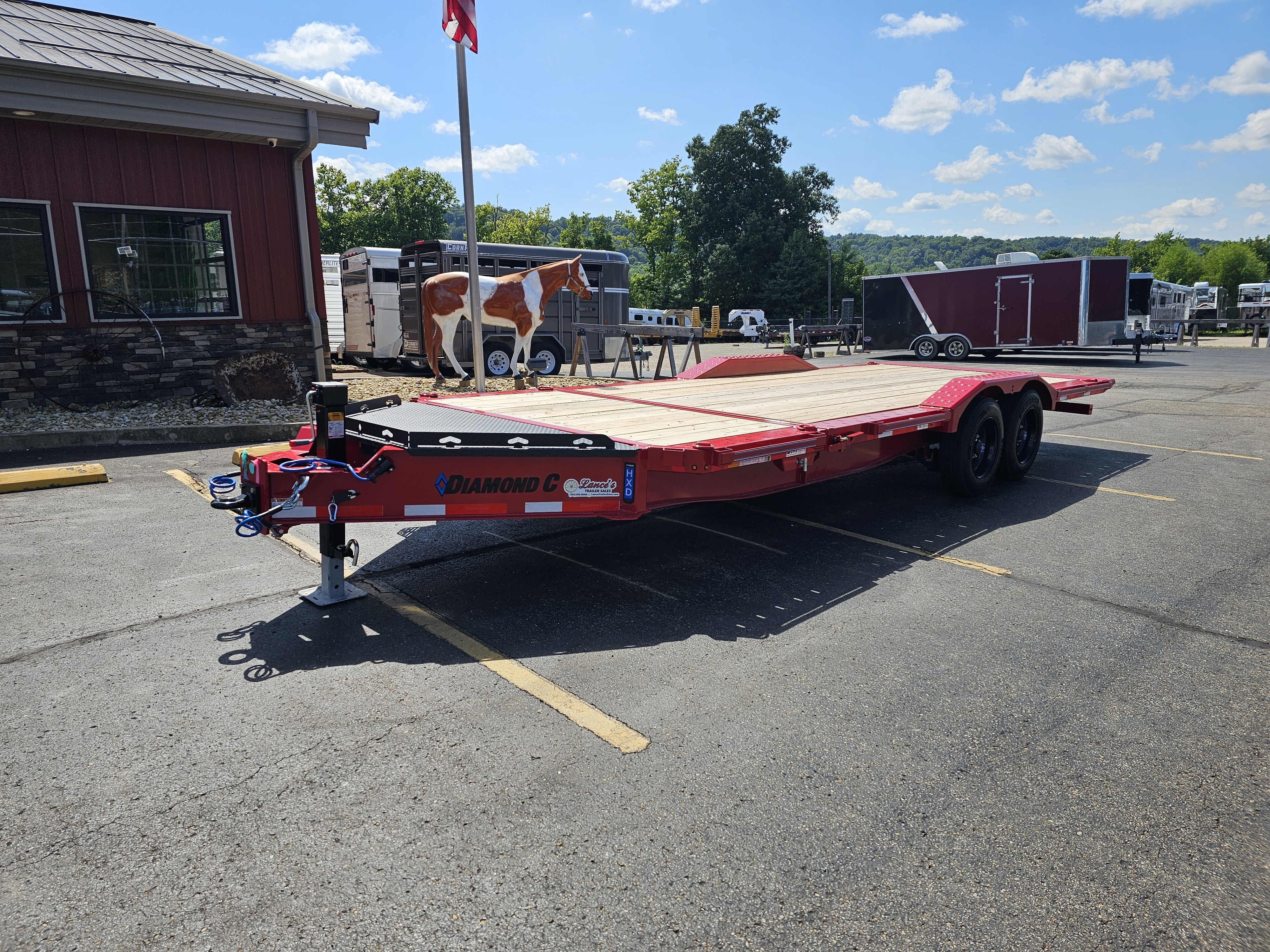 2026 Diamond C 22' Drive-Over Fender Tilt Pintle Ring Equipment Traile in Athens, OH