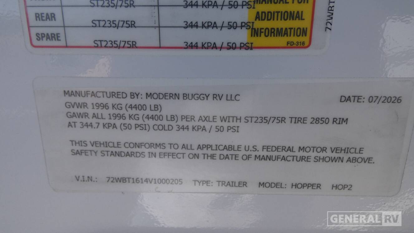 A photo of this 2027 Modern Buggy HOPPER HOP2
