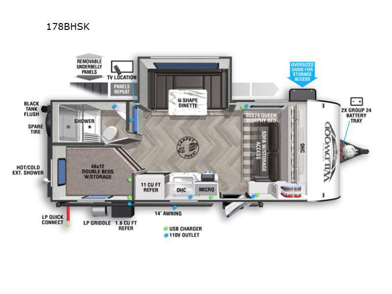 2022 Forest River Rv Wildwood FSX 178BHSK in anderson IN
