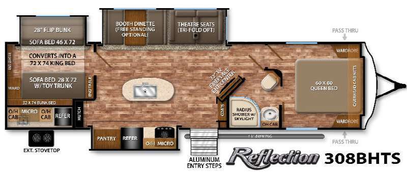 2016 Grand Design Reflection 308BHTS in caledonia NY