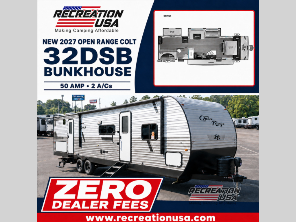 2027 Open Range Rv Colt 32DSB in longs SC