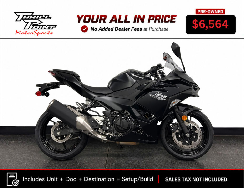 2026 Kawasaki Ninja® 500 Metallic Flat Spark Black BASE in Medina, OH