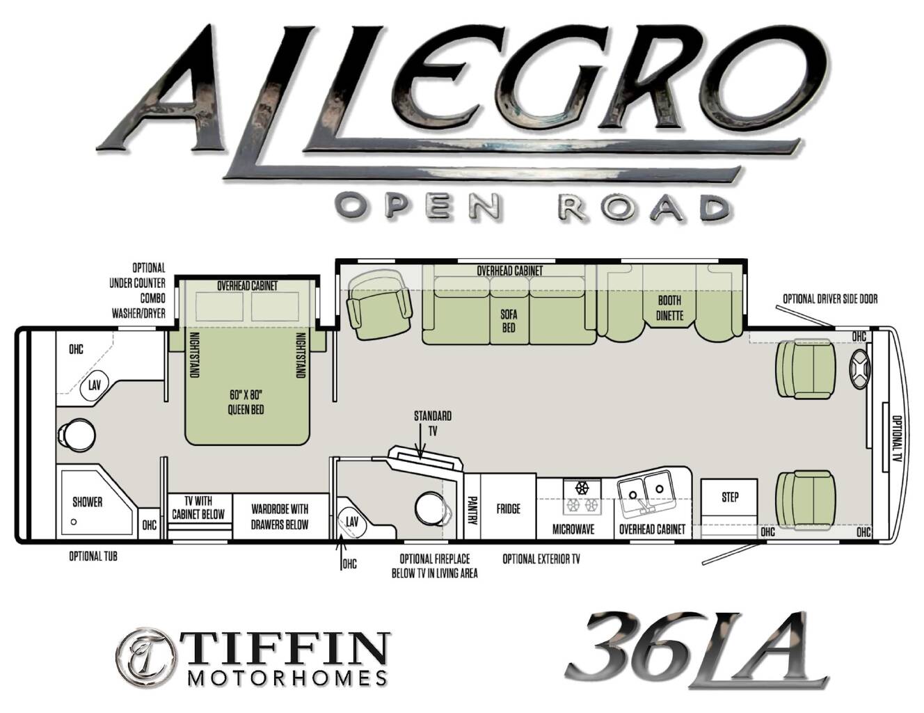 A photo of this 2016 Tiffin ALLEGRO OPEN ROAD 36LA