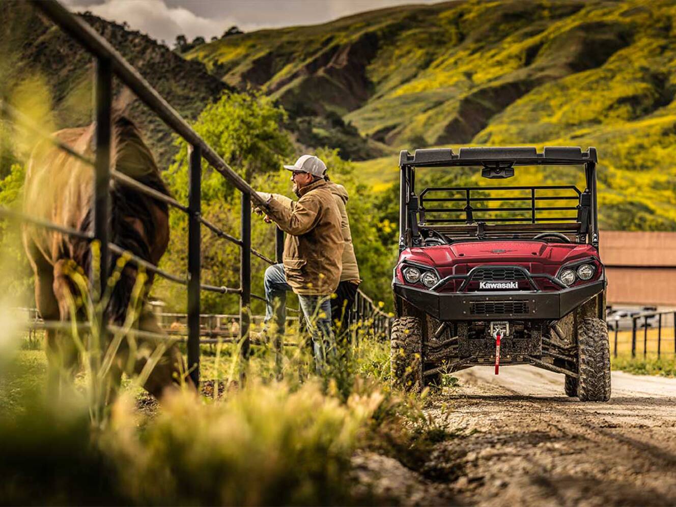 A photo of this 2026 Kawasaki MULE PRO-FXT™ 1000 Platinum Ranch Edition