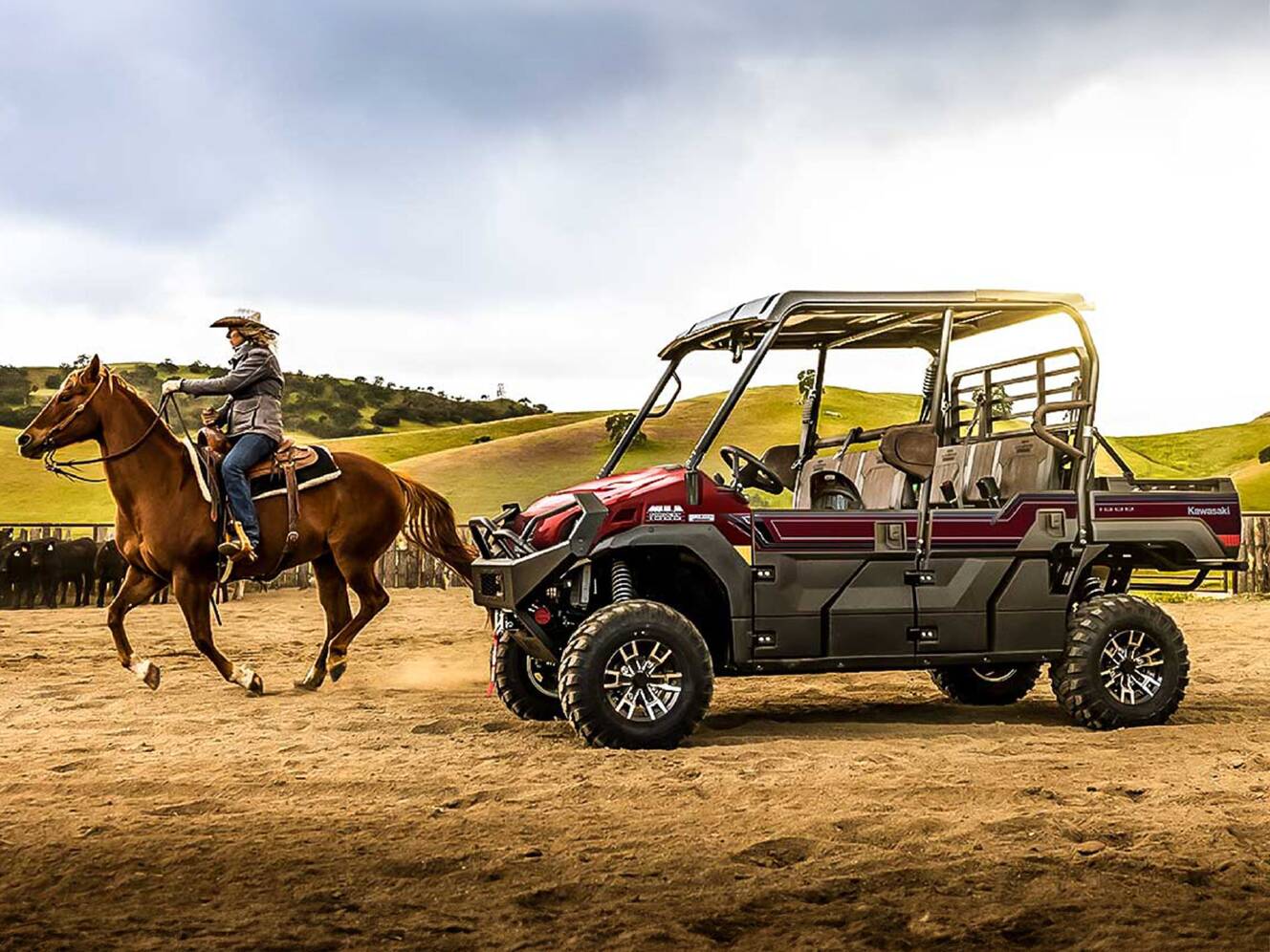 A photo of this 2026 Kawasaki MULE PRO-FXT™ 1000 Platinum Ranch Edition