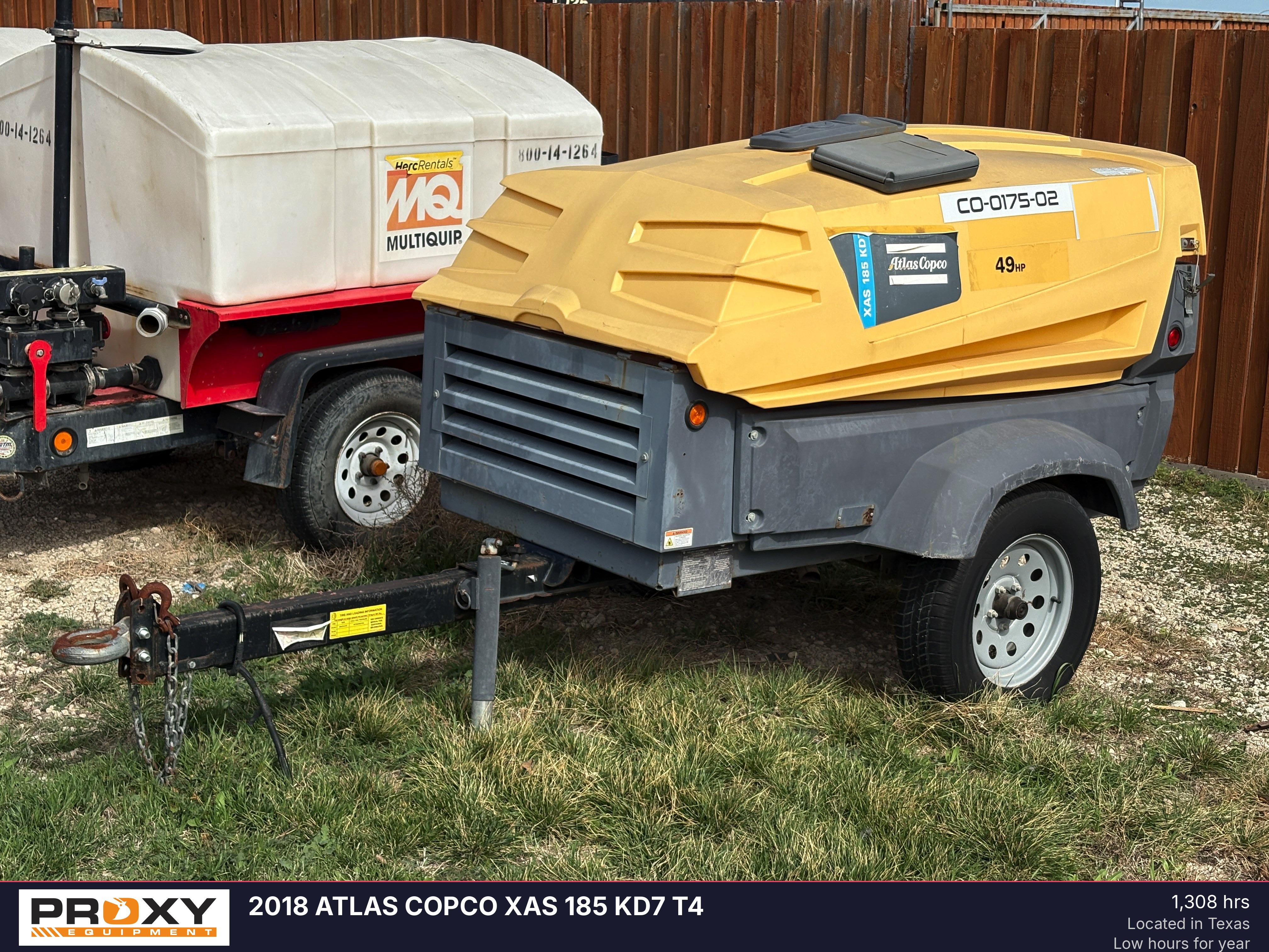 2018 ATLAS COPCO XAS 185 KD7 T4 in Fort Worth, TX
