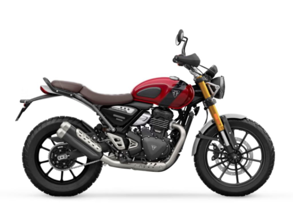 2024 Triumph Scrambler 400 X Carnival Red / Phantom Black Phantom Bl BASE in Brooklyn, NY