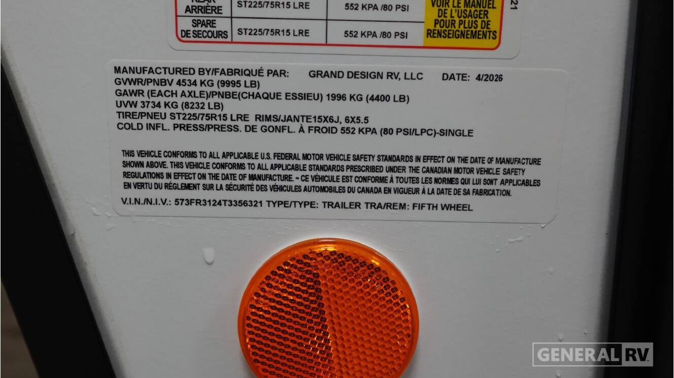 A photo of this 2026 Grand Design REFLECTION 150 SERIES 260RD