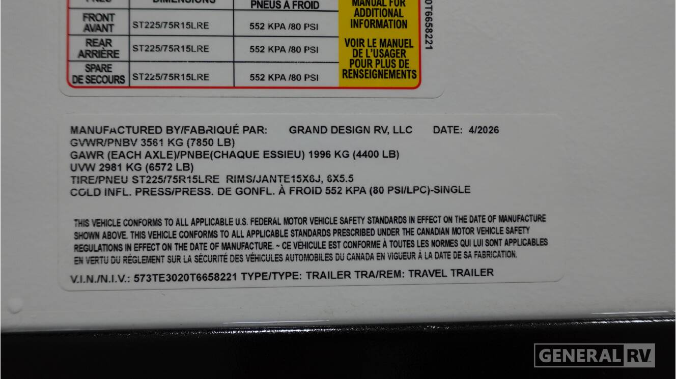 A photo of this 2026 Grand Design IMAGINE 2500RL