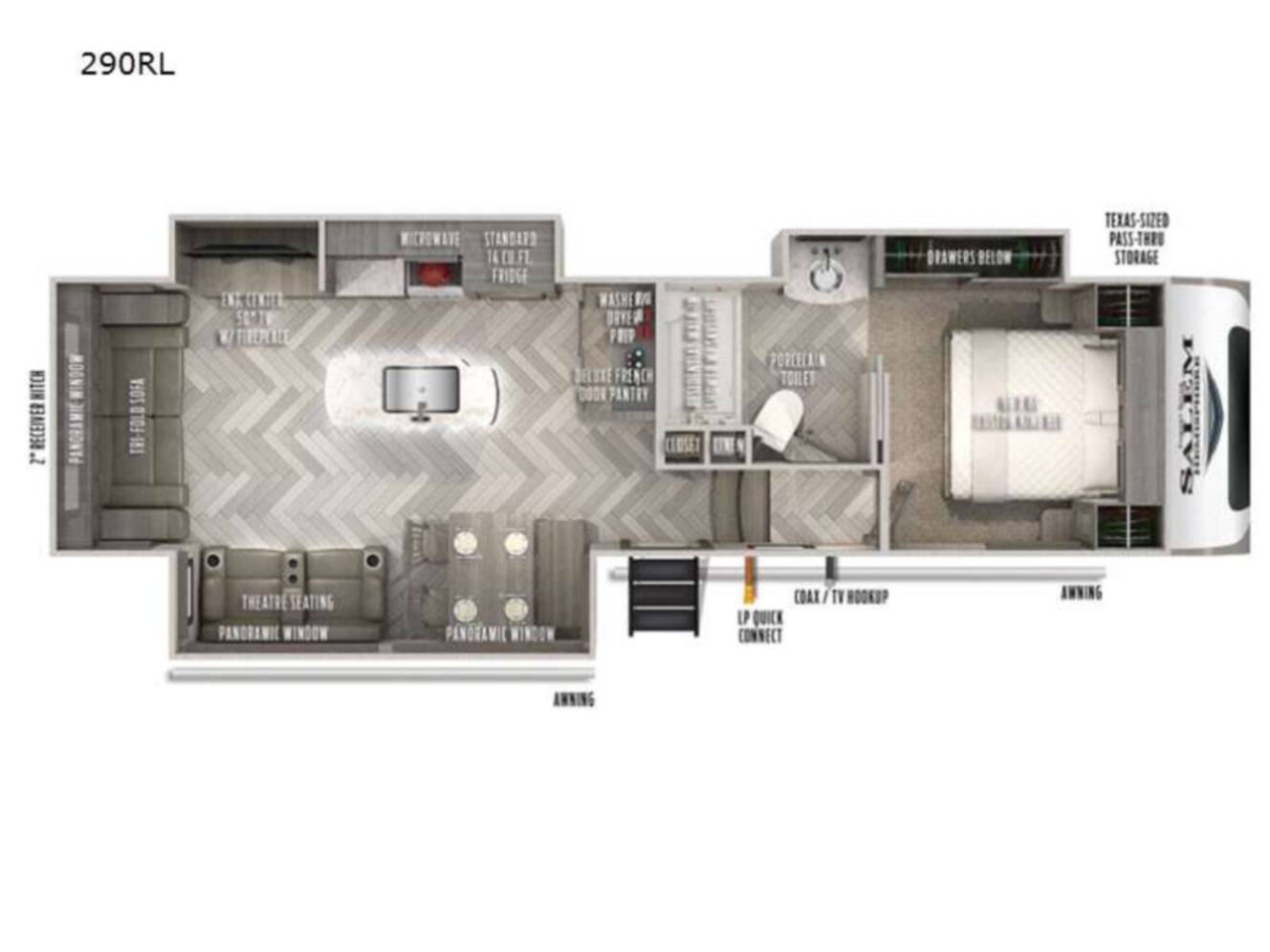 A photo of this 2021 Forest River Rv Salem Hemisphere 290RL