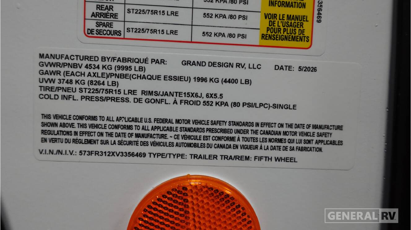 A photo of this 2027 Grand Design REFLECTION 150 SERIES 260RD