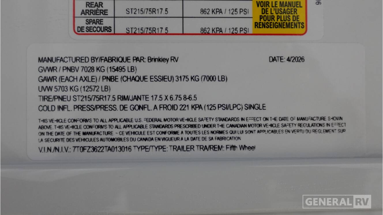 A photo of this 2026 Brinkley MODEL Z 3100