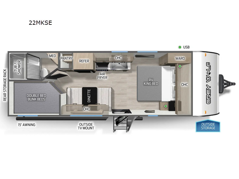 2027 Forest River Rv Cherokee Grey Wolf 22MKSE in springville TN