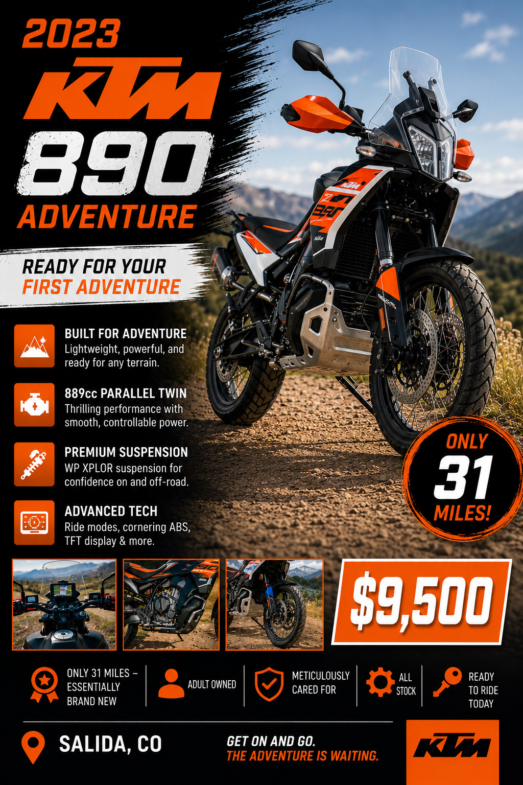 2023 KTM 890 ADVENTURE ADVENTURE in Salida, CO
