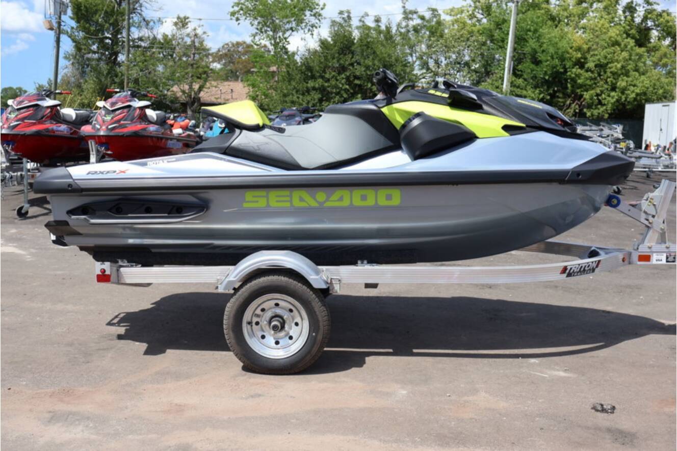 A photo of this 2026 Sea-Doo RXP-X PWC 325 AUD GY IBR 26