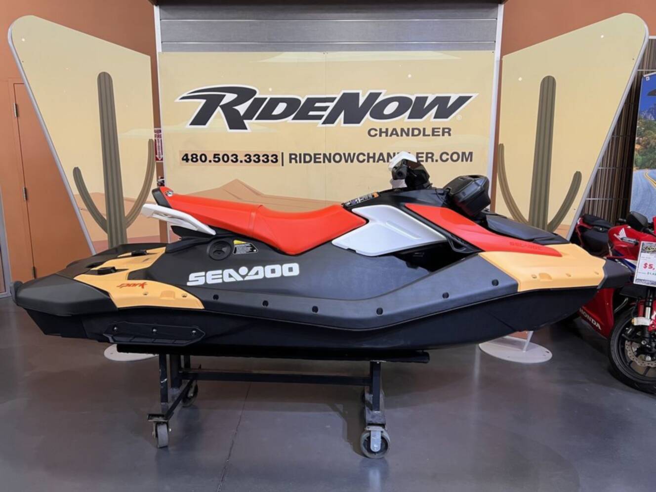 A photo of this 2026 Sea-Doo Spark for 3 Rotax 900 ACE - 90 CONV with IBR a