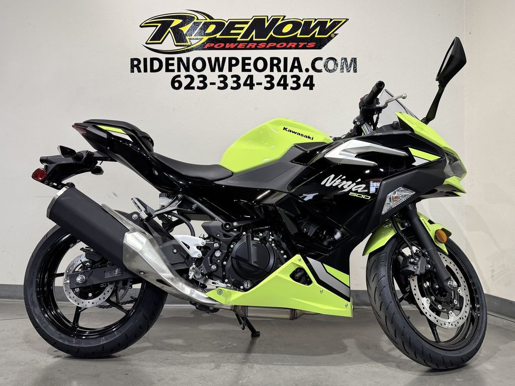 2026 Kawasaki Ninja 500 ABS Metallic Yellowish Green/Ebony ABS in Peoria, AZ