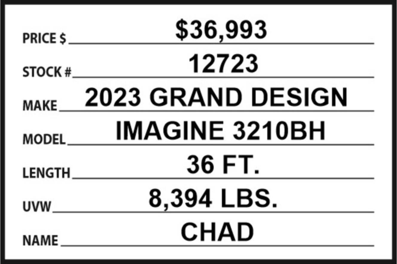 A photo of this 2023 Grand Design Imagine 3210BH