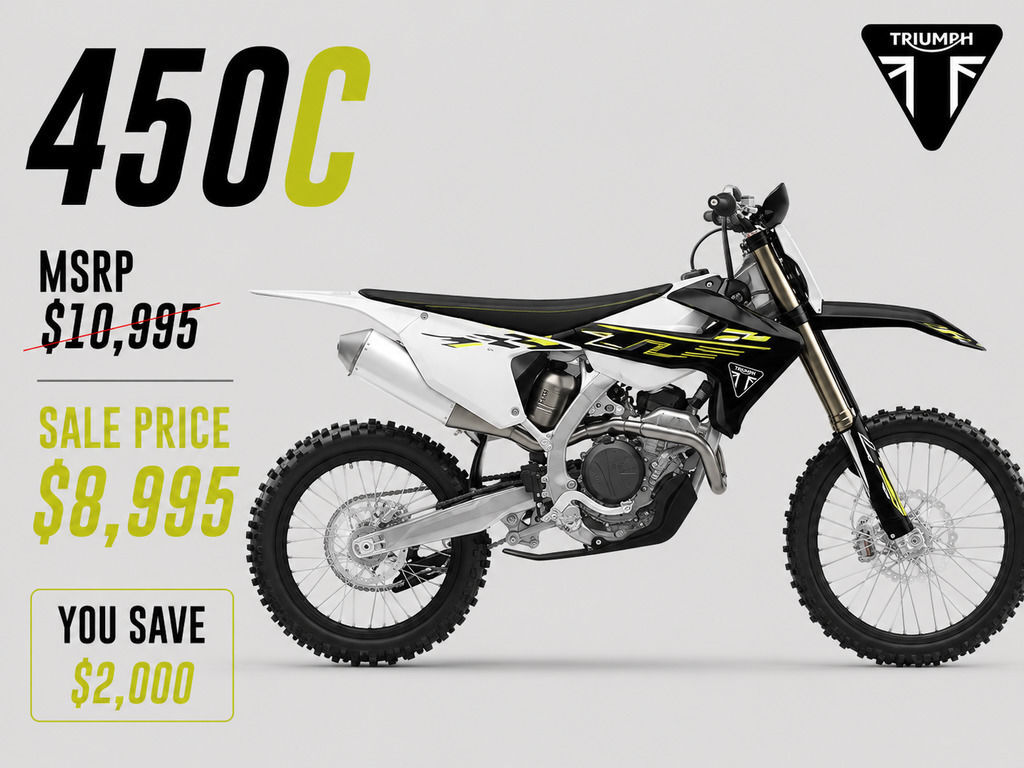 2026 Triumph TF 450-C Jet black/ Pure white 450-C in Pompano Beach, FL