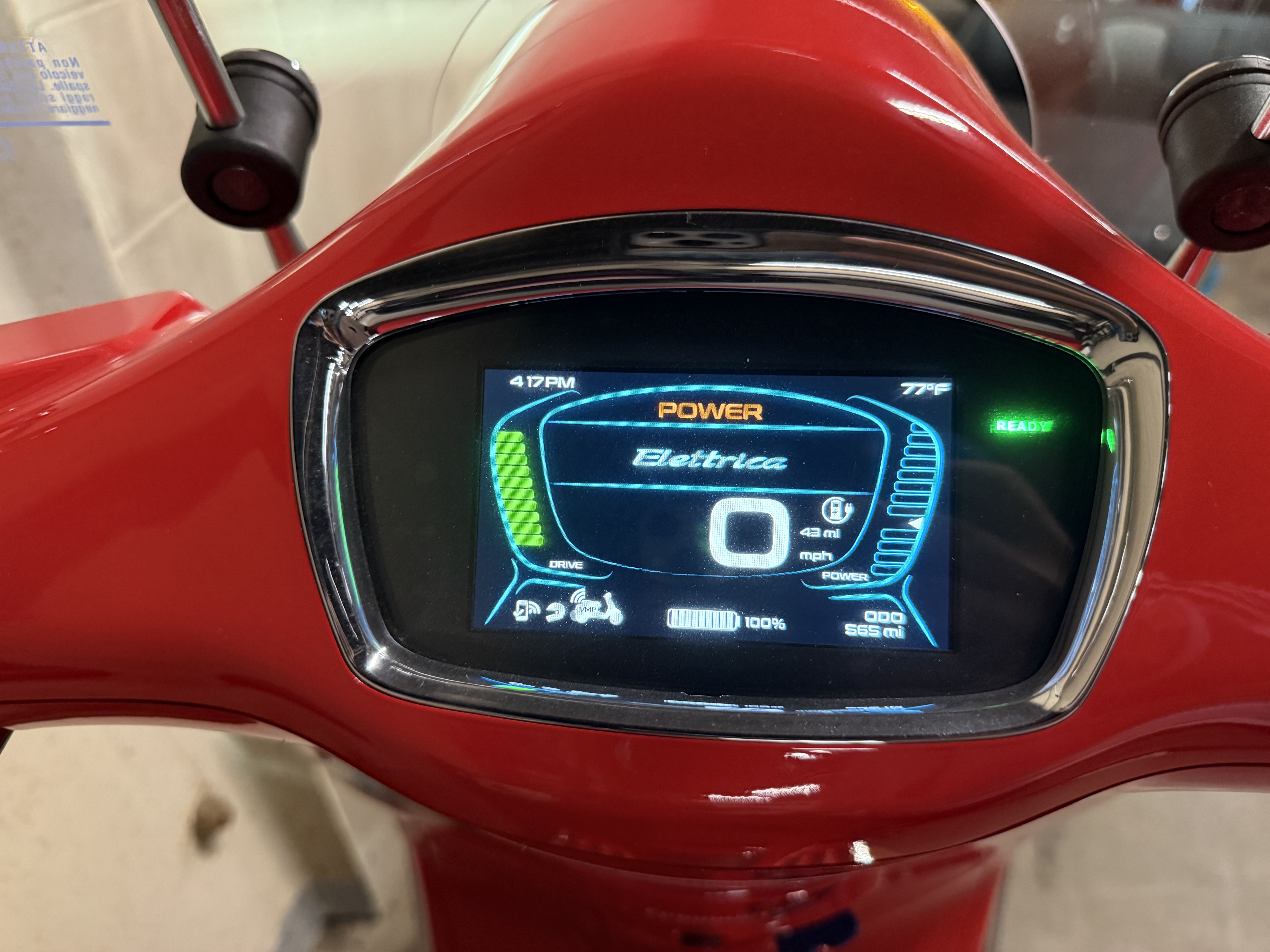 2023 Vespa ELETTRICA 45 MPH RED Scooter motorcycle