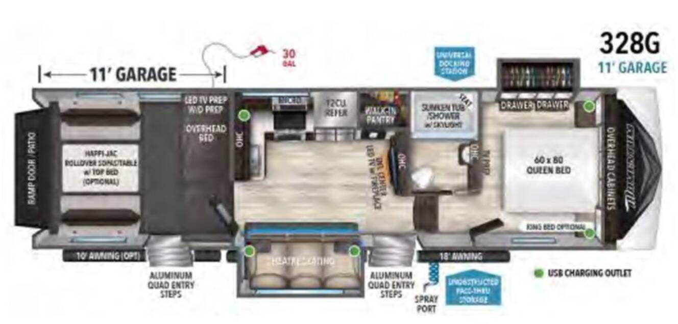 A photo of this 2020 Grand Design Momentum G Class 328G
