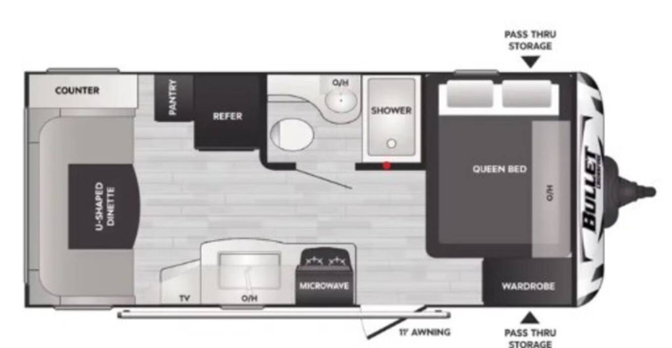 A photo of this 2024 Keystone Rv Bullet Crossfire Single 1900RD