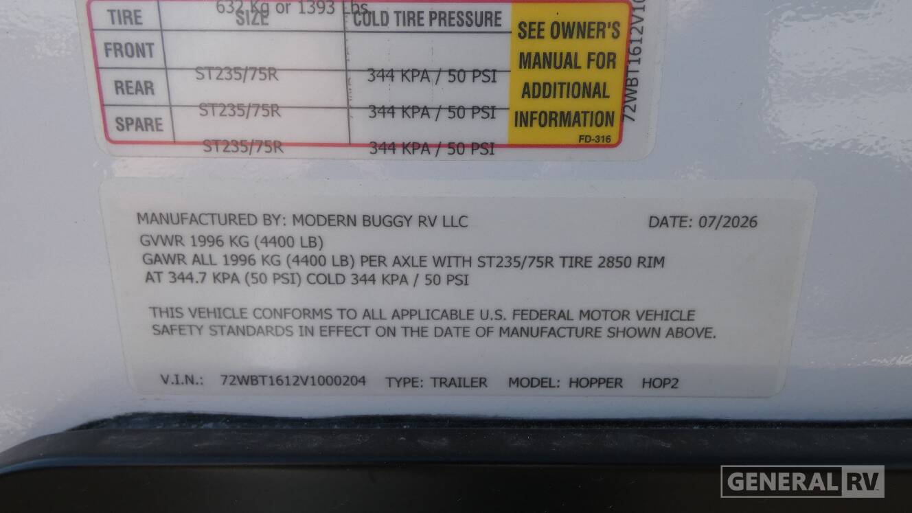 A photo of this 2027 Modern Buggy HOPPER HOP2