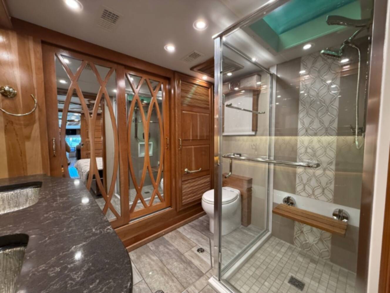 A photo of this 2021 Entegra Coach Cornerstone 45B