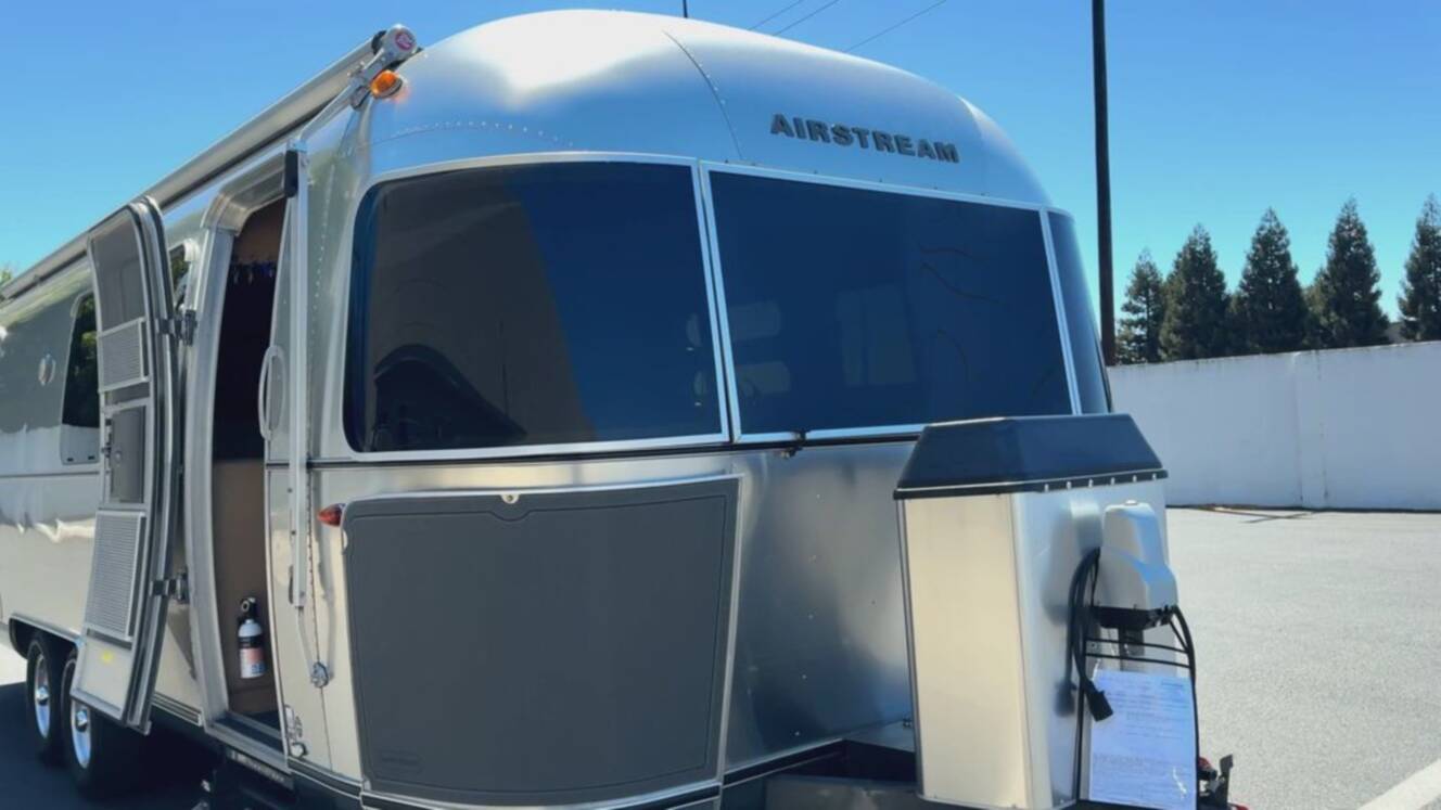 A photo of this 2016 Airstream Flying Cloud 28 Rear Bed Twin