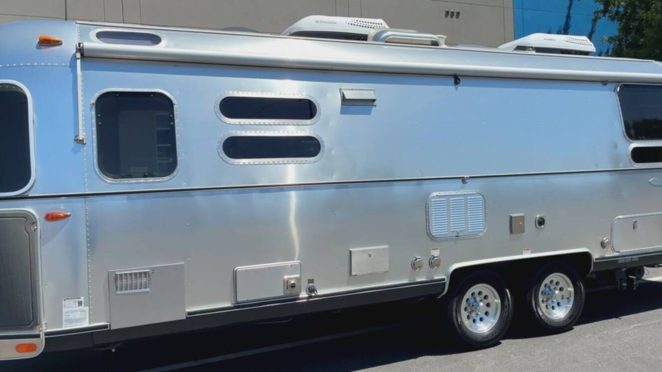 A photo of this 2016 Airstream Flying Cloud 28 Rear Bed Twin