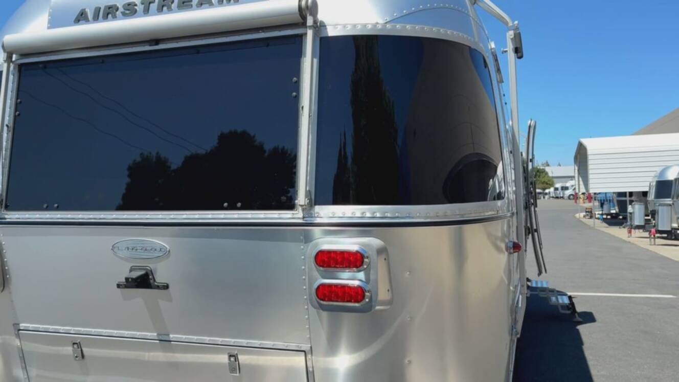 A photo of this 2016 Airstream Flying Cloud 28 Rear Bed Twin