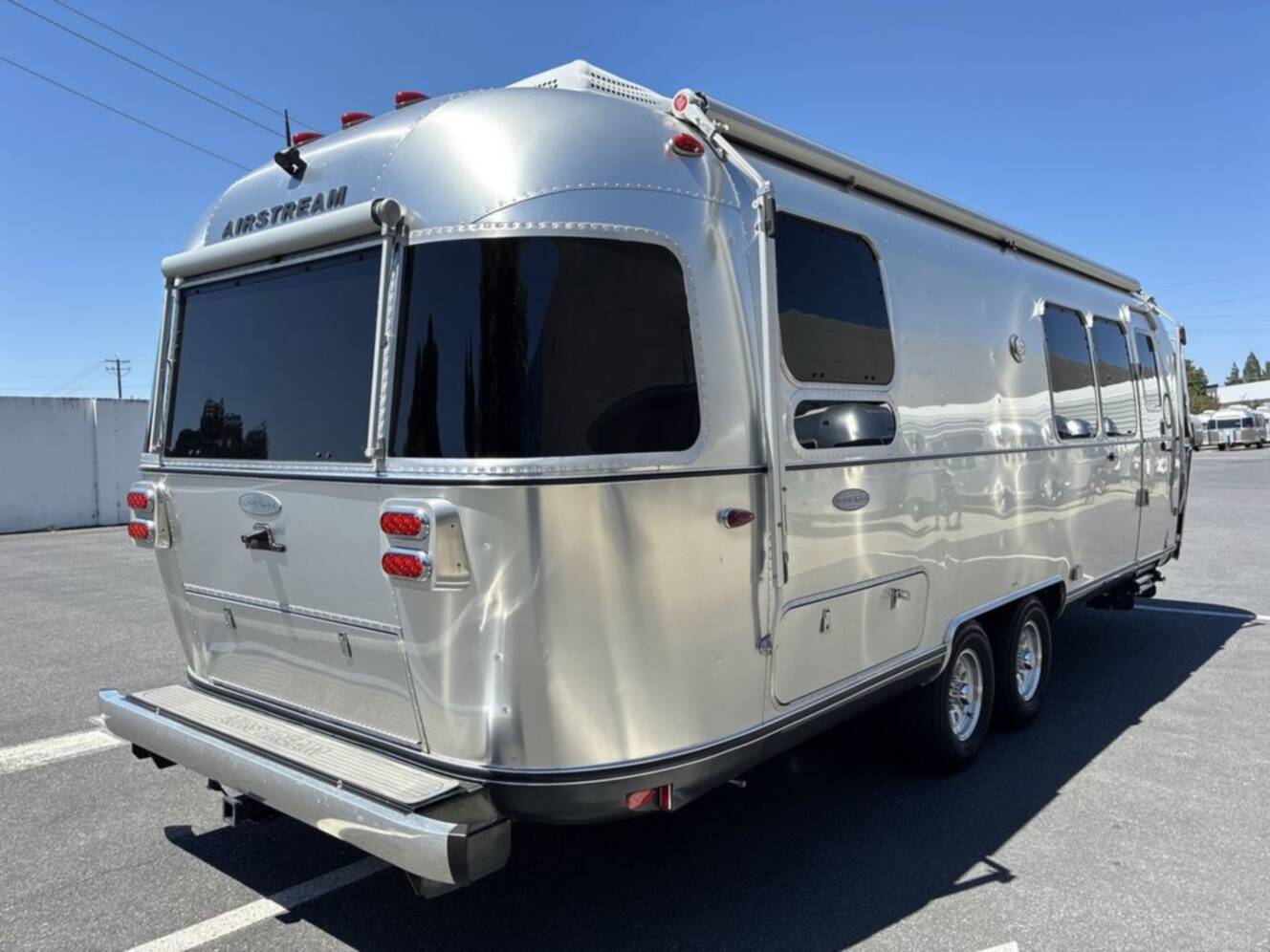 A photo of this 2016 Airstream Flying Cloud 28 Rear Bed Twin