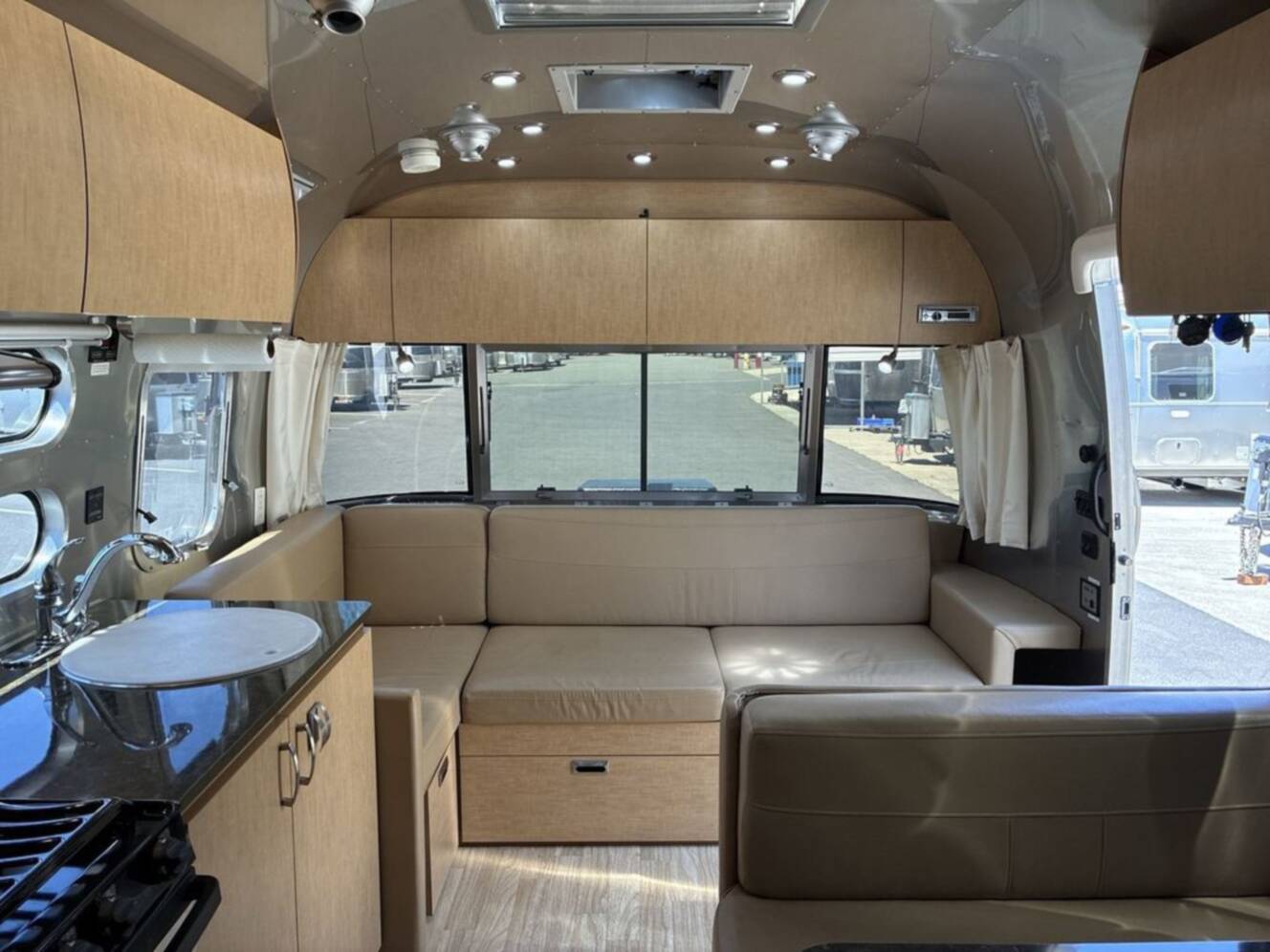 A photo of this 2016 Airstream Flying Cloud 28 Rear Bed Twin