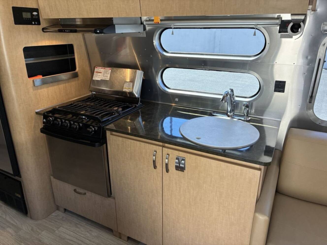 A photo of this 2016 Airstream Flying Cloud 28 Rear Bed Twin