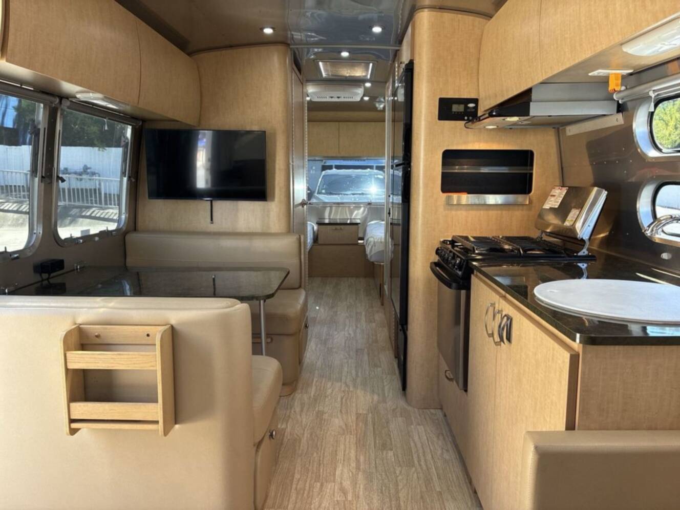 A photo of this 2016 Airstream Flying Cloud 28 Rear Bed Twin