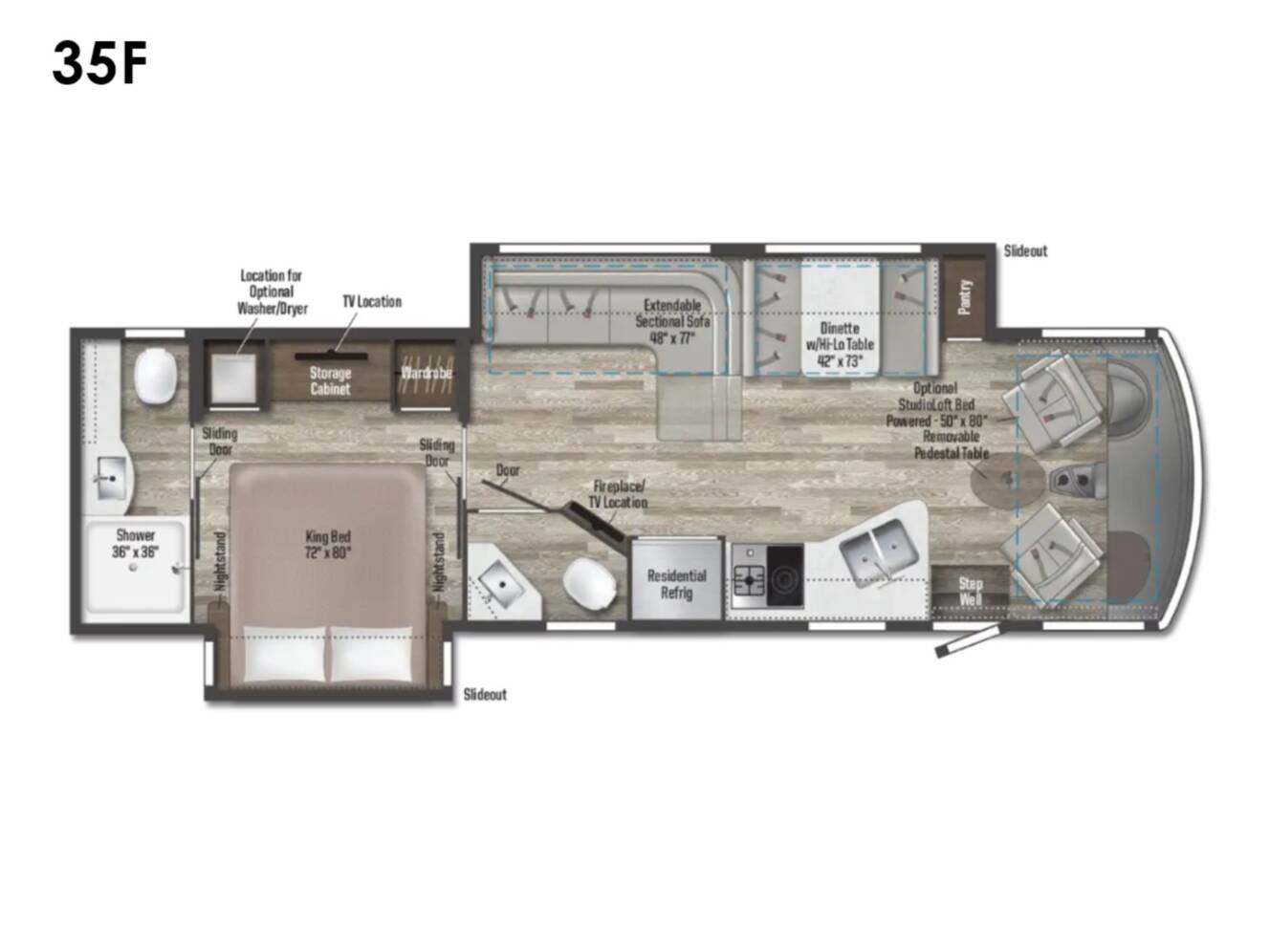 A photo of this 2025 Winnebago Adventurer 35F