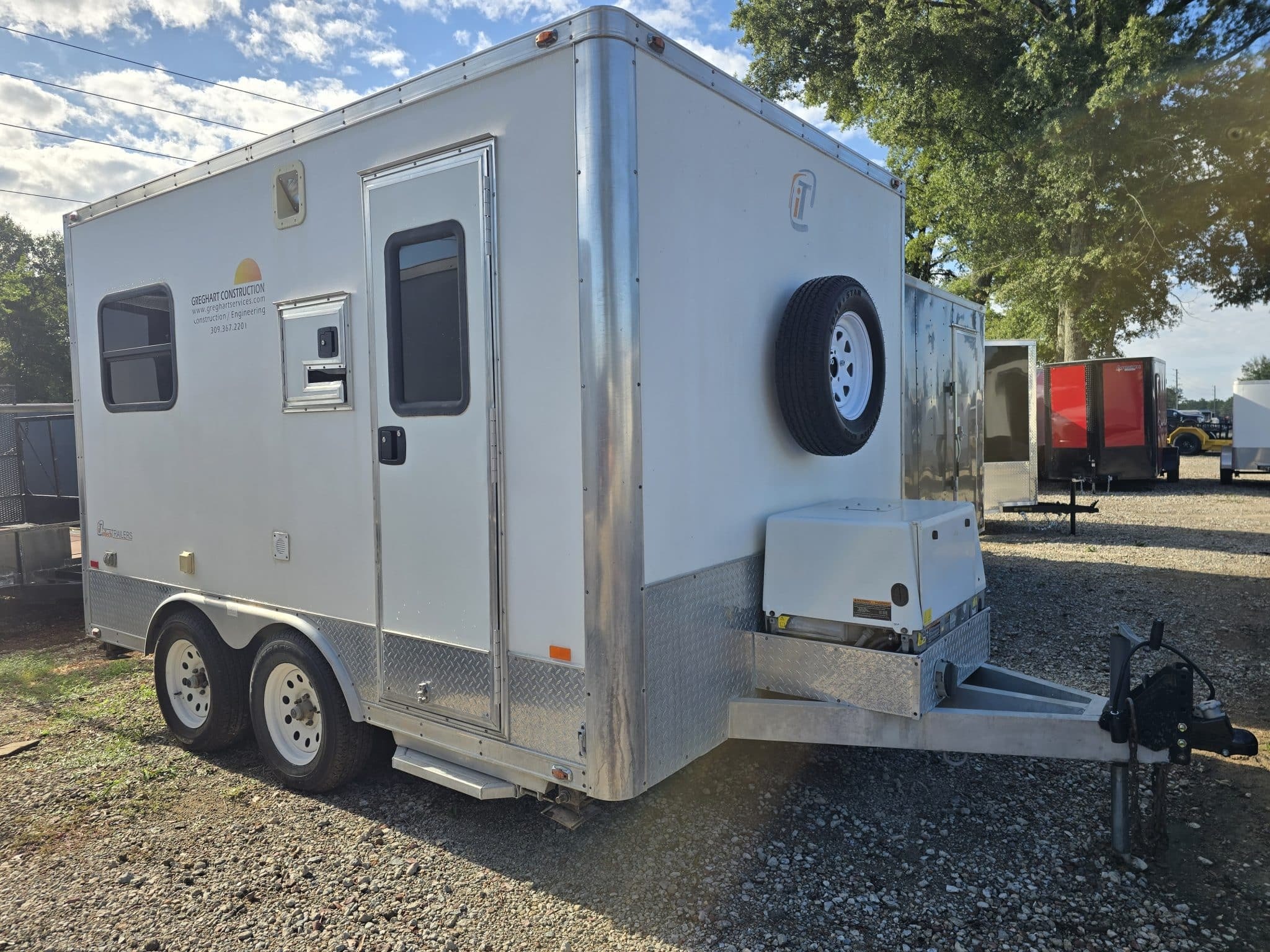 2013 INTECH TRAILERS USED 8.5x12 Enclosed Aluminum Fiber Splicing Trailer in Byron, GA