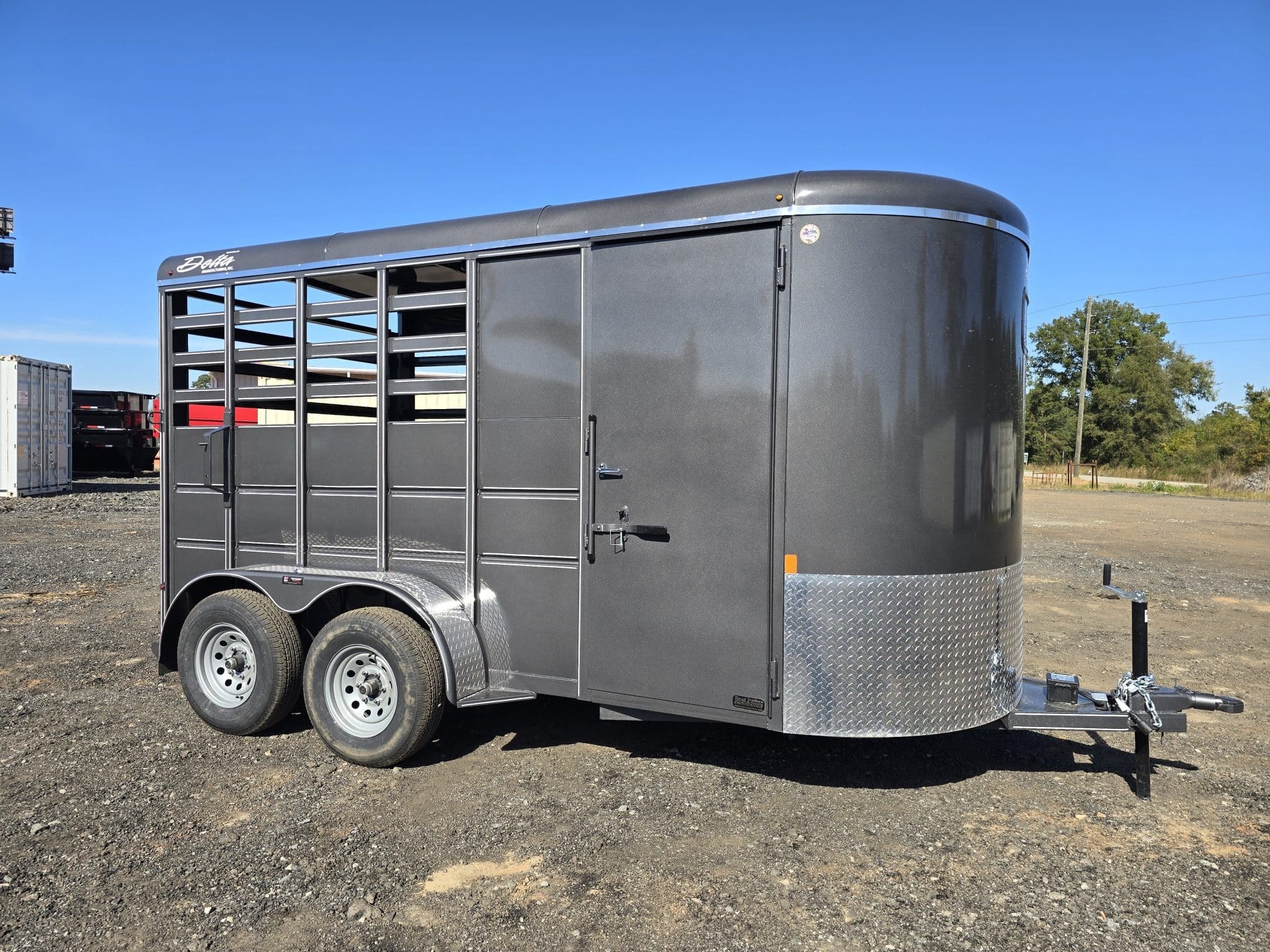 2026 Delta Trailers 6'8"X14' 500ES Combo Live Stock 2 Horse Slant Load Trai in Byron, GA