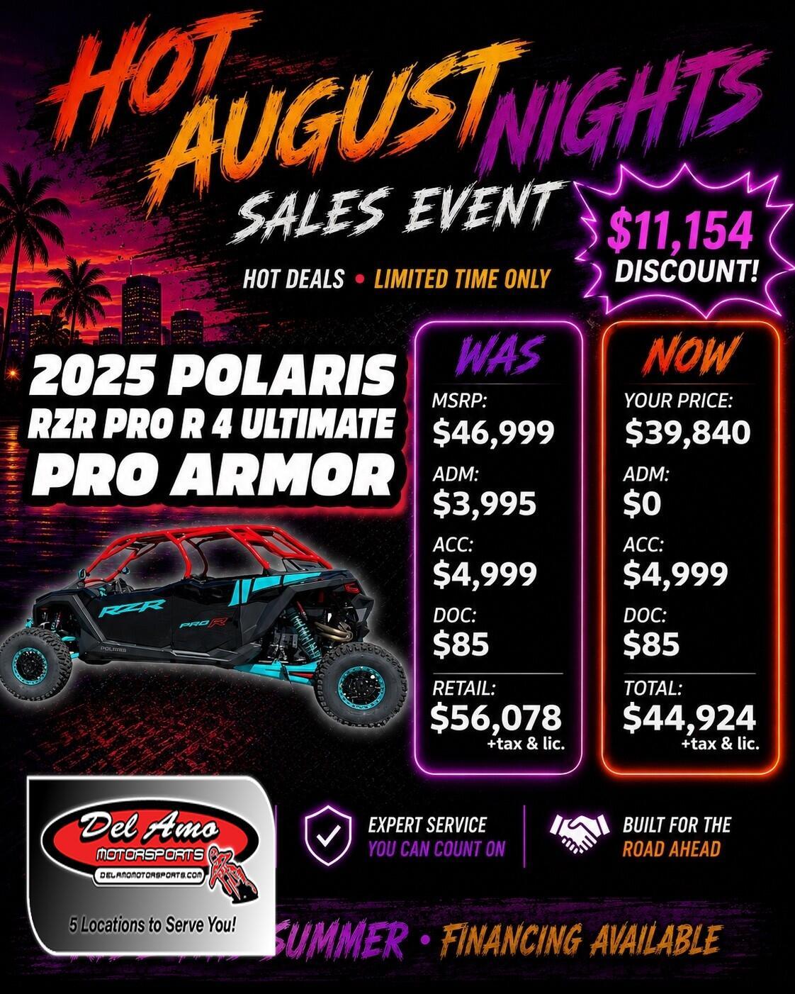 2025 Polaris RZR PRO R 4 ULTIMATE - PRO ARMOR Recreation / Sport ATV