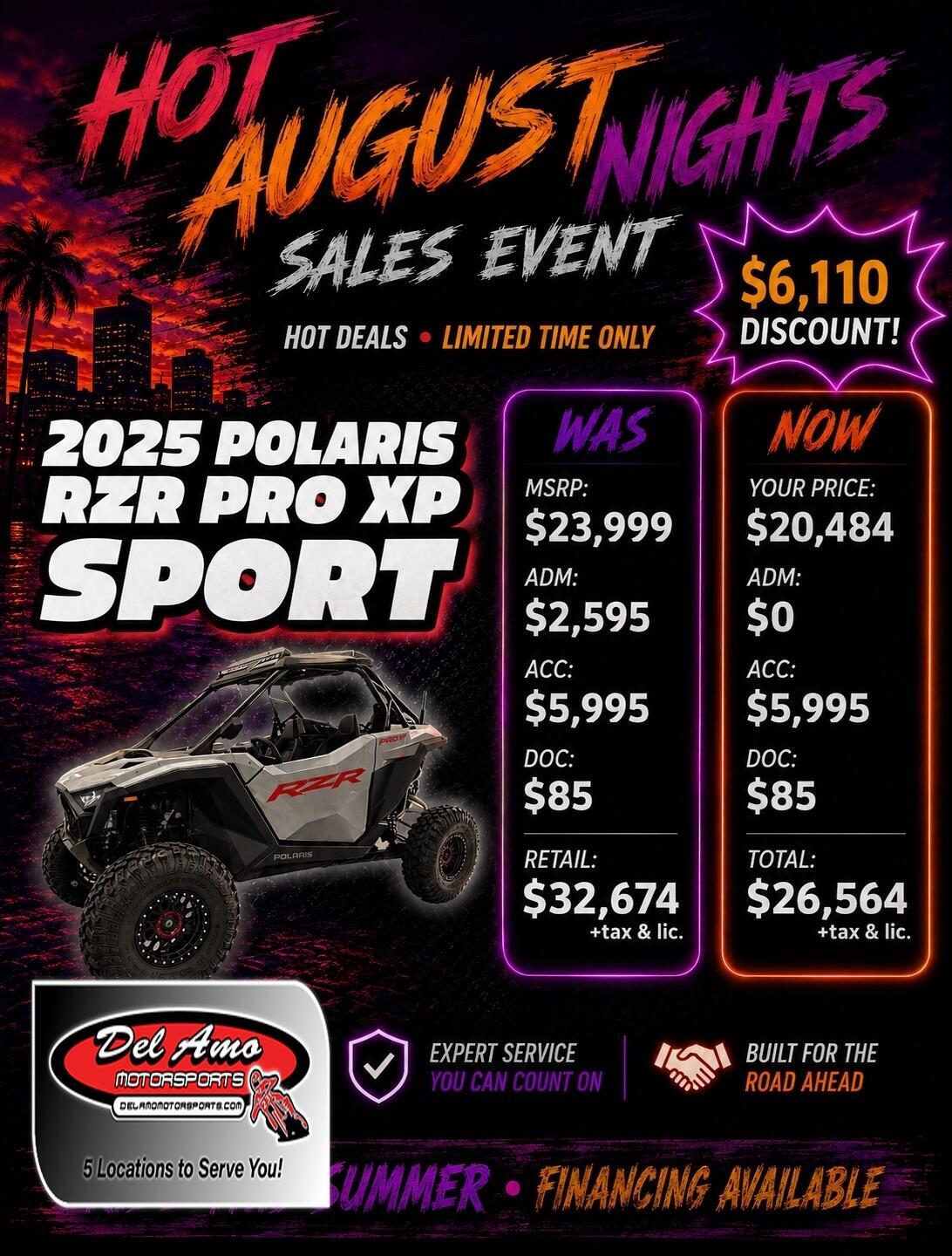 2025 Polaris RZR PRO XP SPORT Recreation / Sport ATV