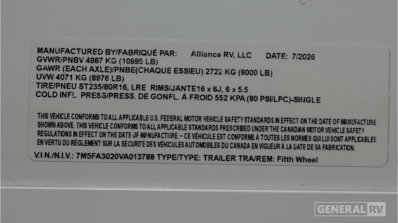 A photo of this 2027 Alliance Rv AVENUE 25RL