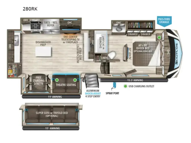 2023 Grand Design Solitude 5TH WHEEL FIFTH WHEEL 280RK in jasper GA