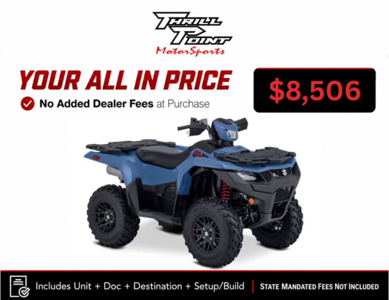 A photo of this 2024 Suzuki KingQuad 500AXi SE